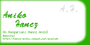 aniko hancz business card