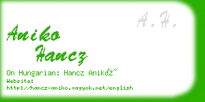 aniko hancz business card